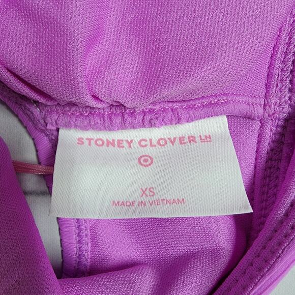 Stoney Clover Lane Cutout Back Swim Bikini Top Purple Size XS (0-2) - Picture 5 of 7